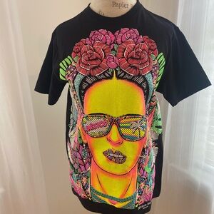 Colorful Graphic T-Shirt Frida Callo Mexico